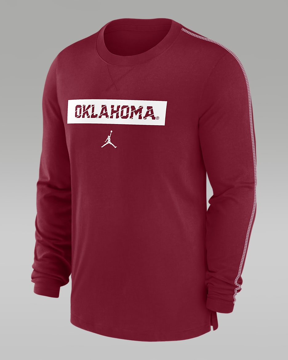 Oklahoma Sooners Sideline Player Men s Nike Dri FIT College T Shirt